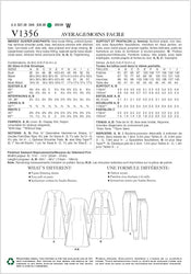 CLEARANCE • VOGUE SEWING PATTERN MISSES' DUSTER AND PANTS 1356
