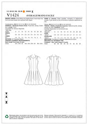 CLEARANCE • VOGUE SEWING PATTERN MISSES' DRESS 1424