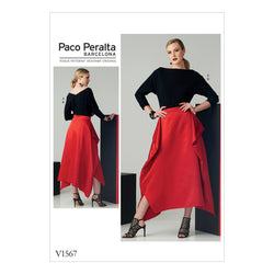 CLEARANCE • VOGUE PATTERN  MISSES' TOP AND DRAPED SKIRT 1567