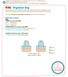 CLEARANCE • KWIK SEW SEWING PATTERN ORGANIZER BAGS K182
