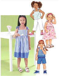 CLEARANCE • Butterick Pattern B3477 CHILDRENS DRESS, TOP, SHORTS & PANTS