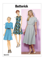 CLEARANCE • BUTTERICK PATTERN MISSES'/MISSES' PETITE GATHERED DRESSES 6450