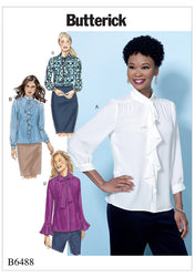 CLEARANCE • BUTTERICK PATTERN MISSES' TOPS 6488