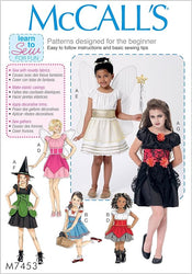CLEARANCE • McCall's Pattern CHILDREN'S/GIRLS' FAIRY, WITCH, PIRATE, ANGEL AND CHARACTER COSTUMES 7453