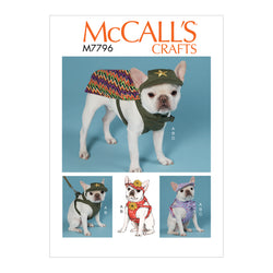 CLEARANCE • McCall's Pattern M7796 DOG HATS HARNESS AND CAPE