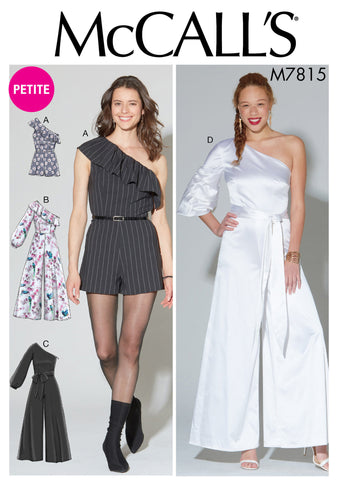 CLEARANCE • McCall's MISSES'/MISS PETITE ROMPER, JUMPSUIT AND BELT 7815