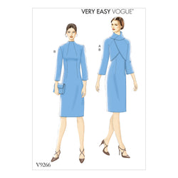 CLEARANCE • VOGUE PATTERN  MISSES' LINED RAGLAN-SLEEVE JACKET AND FUNNEL-NECK DRESS 9266