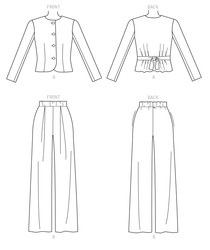 CLEARANCE • VOGUE PATTERN  MISSES'/MISSES' PETITE JACKET WITH BACK TIE AND PULL-ON PANTS 9277