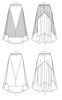 CLEARANCE • Vogue Pattern MISSES' ELASTIC-WAIST SKIRT WITH SEAM DETAILS 9283