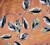 Drifting Leaves Viscose Ponte Roma Fabric - Orange