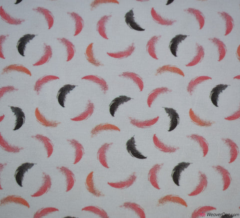 Feathers Cotton Jersey Fabric - BLOOMING FABRICS