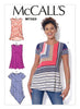 McCall's Pattern M7323 Misses' Asymmetrical Seam-Detail Tops
