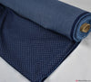 Stretch Denim Chambray Fabric - Pinspot Navy Blue