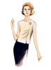 Vogue Pattern V9187 Vintage 1960s Misses' Jewel or Scoop Neck Princess Seam Tops