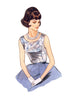 Vogue Pattern V9187 Vintage 1960s Misses' Jewel or Scoop Neck Princess Seam Tops