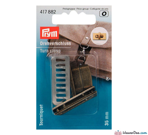 Prym - Brushed Antique Brass Turn Clasp - WeaverDee.com Sewing & Crafts - 1