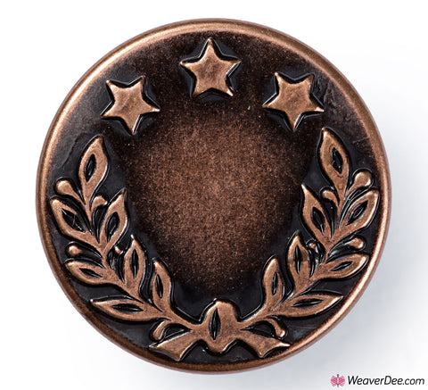 PRYM Jeans Buttons Antique Copper 14mm (No-Sew): Pack of 8