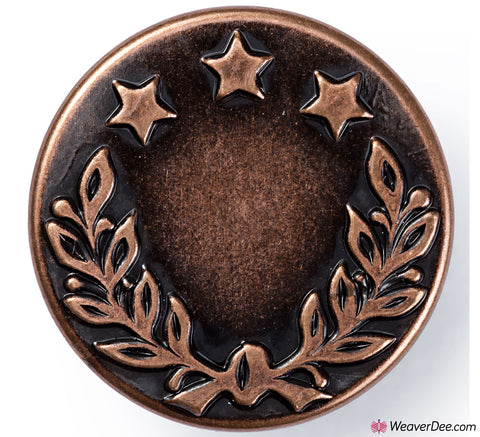 PRYM Jeans Buttons Antique Brass 17mm (No-Sew): Pack of 8