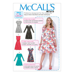 McCall's - M7313 Misses'/Women's Flared Dresses - WeaverDee.com Sewing & Crafts - 1