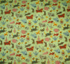 Polycotton Fabric - Animal Farm Mint