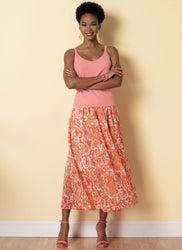 Butterick Sewing Pattern B6326 Misses' Raised-Waist or Elastic-Waist Skirts