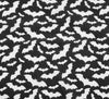 Polycotton Fabric - Bat Cave / White on Black