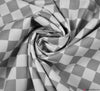 Checkerboard Cotton Fabric - Silver