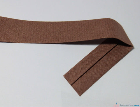 PRYM 100% Cotton Bias Binding / Mid Brown