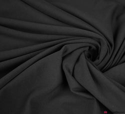 Black Cotton Jersey Fabric (200gsm) Oeko-Tex