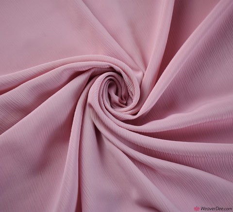 Crinkle Chiffon Fabric - Dusky Pink