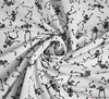 Polycotton Fabric - Dancing Skeletons White
