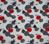 Cotton Poplin Fabric - Fruit Salad White