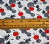 Cotton Poplin Fabric - Fruit Salad White
