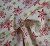 Glitter Cotton Christmas Fabric - Snowflake Cream
