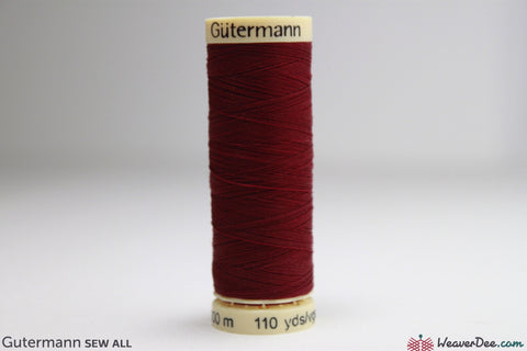 Gütermann - Sew-All Polyester Sewing Thread - Colour: #368 Deep Red - WeaverDee.com Sewing & Crafts - 1