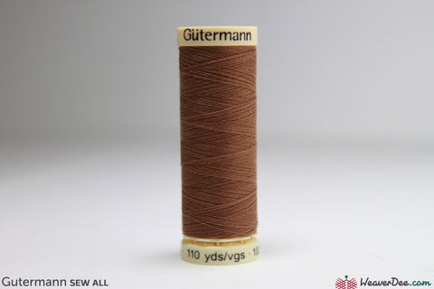 Gütermann - Sew-All Polyester Sewing Thread - Colour: #887 Cedar Brown - WeaverDee.com Sewing & Crafts - 1