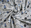 Polycotton Fabric - Into Space - Silver