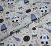 Polycotton Fabric - Into Space - Silver