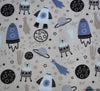 Polycotton Fabric - Into Space - Silver