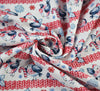 Digital Print Cotton Fabric - Jolly Robin Rows • by CRAFTY FABRICS