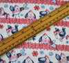 Digital Print Cotton Fabric - Jolly Robin Rows • by CRAFTY FABRICS