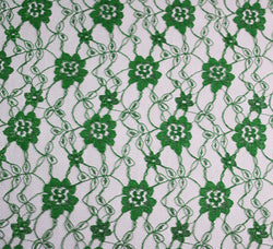 Raschel Emerald Green Lace Fabric