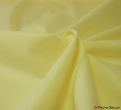 Plain Polycotton Fabric / Lemon Yellow