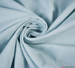 Plain Linen Blend Fabric - Pale Sky Blue