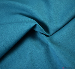 Plain Linen Blend Fabric - Teal