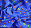 Little Fox Poplin Cotton Poplin Fabric - Blue