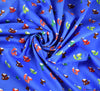 Little Fox Poplin Cotton Poplin Fabric - Blue