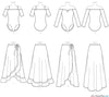 McCall's Pattern M7606 Misses' Off-the-Shoulder Bodysuits & Wrap Skirts with Side Tie