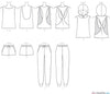 McCall's Pattern M7610 Misses' Pullover Tops with Back Variations & Pull-On Shorts & Pants with Elastic Waist
