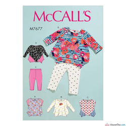 McCall's Pattern M7677 Infants' Contrast Tops & Leggings
